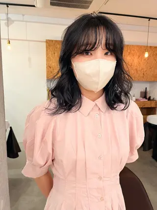 セミロング パーマ 暖色/パーマ 🌼クニトウメイのヘアスタイル