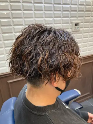 ミディアム カラー メンズ ルピナス中田店長 山口大地のヘアスタイル