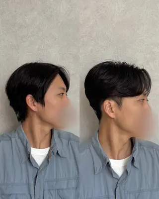 ショート パーマ メンズ 韓国メンズヘア/ ダウンパーマ/歩夢のヘアスタイル