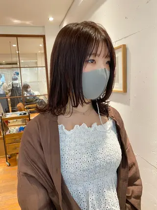 ミディアム カラー IVORY.所属・🟩白髪ぼかし/ボブ /ショートヘア/大司のヘアスタイル