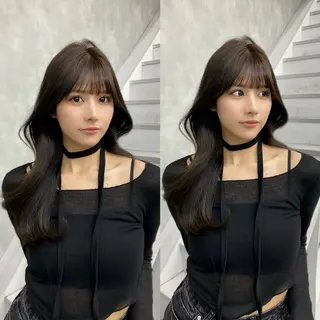 ロング カラー レイヤー/艶カラー /韓国ヘア/高松のヘアスタイル