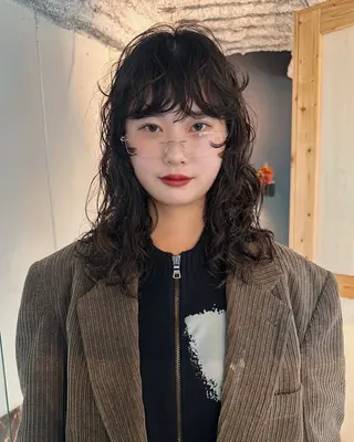 ミディアム パーマ レイヤー/パーマ /ウルフ/nabeのヘアスタイル