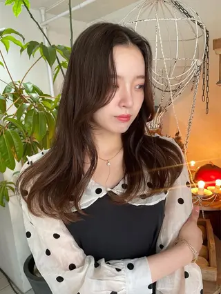 ロング カラー レイヤーカット/ 縮毛矯正/ミサキ💐のヘアスタイル