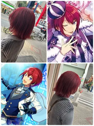 ショート カラー ヘアアレンジ 今村公介 ブリーチ特化、派手髪のヘアスタイル