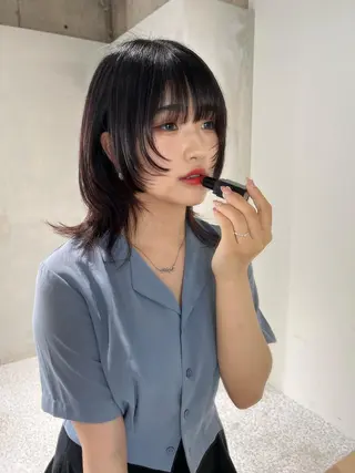 ミディアム 🐺立川のウルフ屋 さん🐺おかみ🐺のヘアスタイル