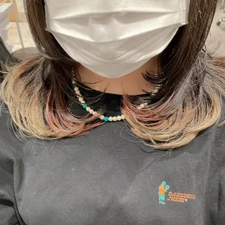 ミディアム カラー GO TODAY  SHAIRE  SALON   渋谷モディ所属・スキバサミを使わない カット🌼唯🌼のヘアスタイル