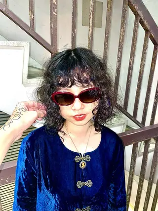 パーマ デザインカラー⭐︎★ 🐆hyo🐆のヘアスタイル