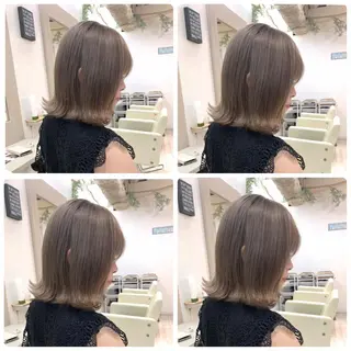 ミディアム カラー 京都大人女性ショート 徒歩1分/秋山のヘアスタイル