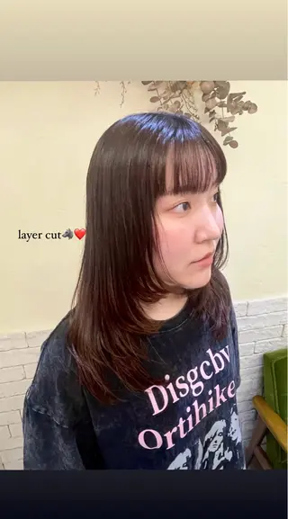 ロング 加藤 未夢のヘアスタイル