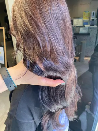 セミロング カラー ヘアアレンジ アンククロス渋谷【ANKH CROSS】所属・韓国ヘア┊︎レイヤー ┊︎haruka🌙のヘアスタイル