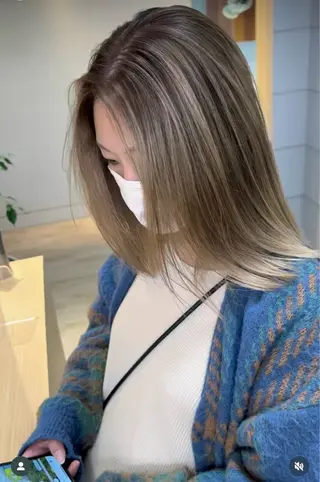 カラー 高難易度縮毛矯正　春日井　Soea(ソイア)所属・多久間 喬介のヘアスタイル