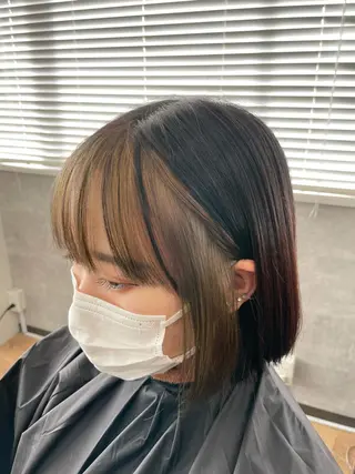 ミディアム SALOWIN心斎橋Suite店所属・ブリーチ毛にもできる 縮毛矯正|鷹司郎のヘアスタイル