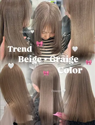 カラー 透ける透明感カラー 🤍anju🎀のヘアスタイル