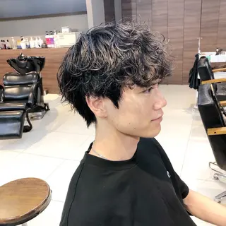 パーマ ヘアアレンジ メンズ ainico+所属・メンズ特化✂️栗原 侑也のヘアスタイル