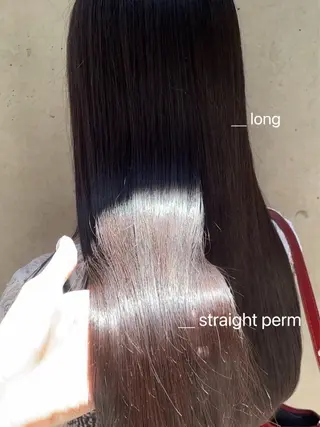 ロング パーマ 縮毛矯正/レイヤー /ひかるのヘアスタイル