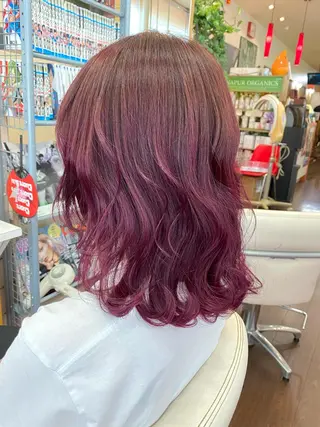 ミディアム ゆぴ☾‪/推しカラー /ハイトーンのヘアスタイル