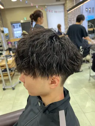 パーマ メンズ レイヤー/スパイキー ショート/坂本翔のヘアスタイル