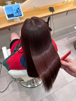 ロング ボブ/レイヤーボブ/ 髪質改善/梶川 夏季のヘアスタイル