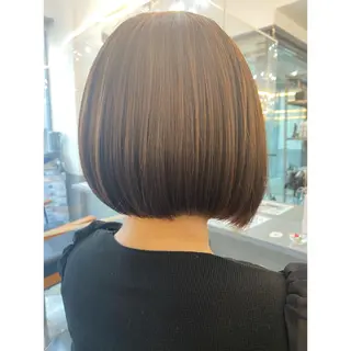 ショート ボブ/ぱつっとボブ/ 谷口 海星のヘアスタイル