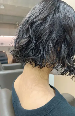 ショート パーマ ボブパーマコテ巻き風 パーマNo1深江秀平のヘアスタイル