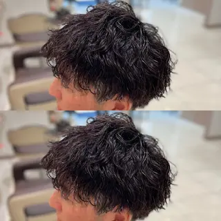 パーマ メンズ 【メンズパーマ✨️ フェザーパーマ】岩城のヘアスタイル