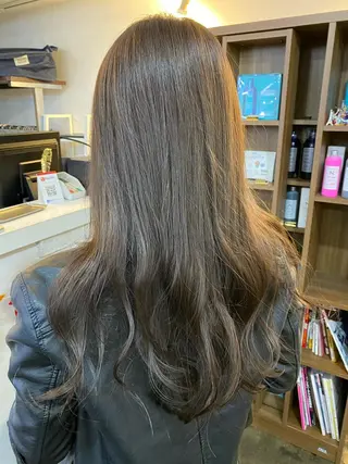 ロング カラー ヘアアレンジ 【艶髪×韓国風】 毛流れ職人 RYOのヘアスタイル