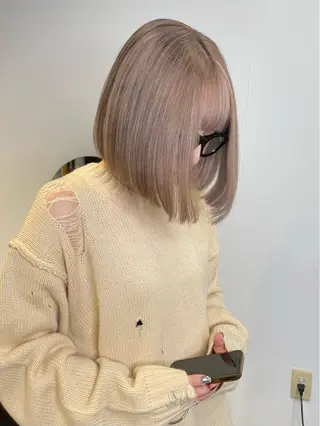 ミディアム カラー ヘアアレンジ maoブリーチ無し 似合わせカラーのヘアスタイル