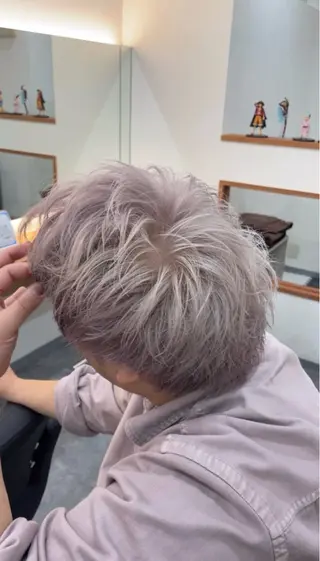 ショート カラー メンズ hair terrace M所属・郡山/透明感カラー /馬場アンドレアのヘアスタイル