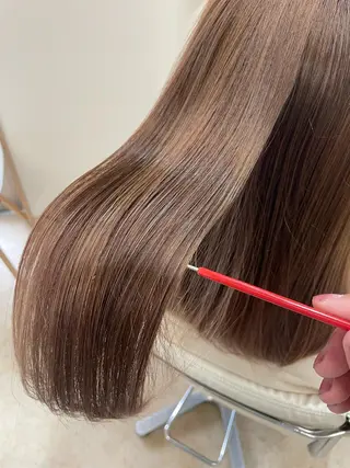 ロング カラー ケアブリーチ /髪質 改善/古橋圭史郎のヘアスタイル