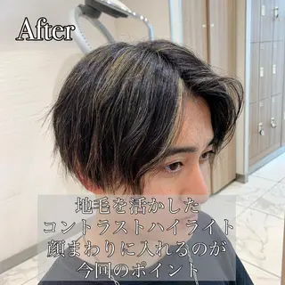 ミディアム カラー メンズ 【メンズ縮毛矯正】 田中秀斗のヘアスタイル