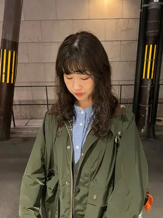 ミディアム パーマ 髪質改善/美髪 透明感/nanakoのヘアスタイル