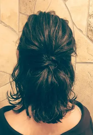 ヘアアレンジ ミディアム ヘアセット/髪質改善 /カラー/TADOのヘアスタイル