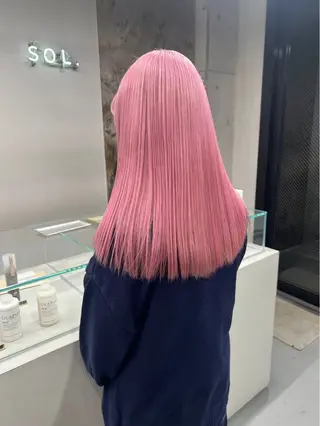 ロング カラー ケアブリーチカラー 橋本一輝のヘアスタイル