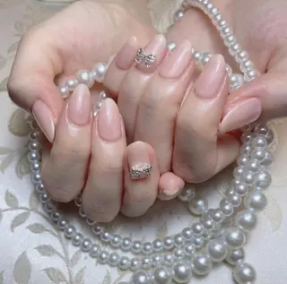 ネイル RAFFINE 月🦋🩵のネイルデザイン