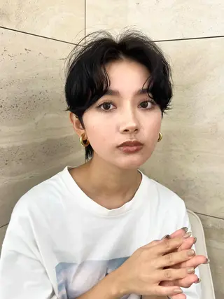 ショート パーマ Lond partir 【ロンド パルティール】所属・🫧ショート/ボブ/ パーマ/ゆーな🫧‪のヘアスタイル