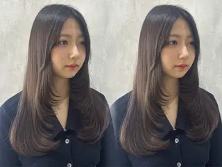 ロング カラー 韓国レイヤー× 艶髪 池袋/ハナ🌷のヘアスタイル