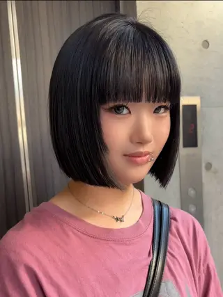 ミディアム まいか🤎髪質改善 ミルクティーボブ🎀のヘアスタイル