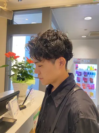 パーマ メンズ 🌟メンズ/ミニボブ Marin💟のヘアスタイル