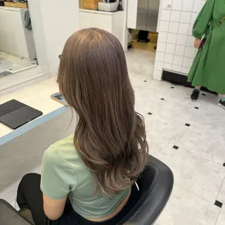 ロング カラー 🩷モテ髪＆透明感 🩷ミルクティー🩷のヘアスタイル