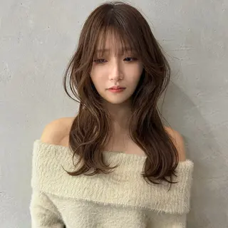 セミロング カラー SALOWIN RayⅡ銀座店所属・本場の韓国ヘア 🇰🇷 中尾 崇人のヘアスタイル