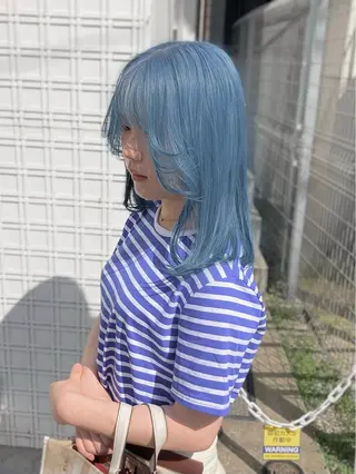 ミディアム カラー ウルフレイヤー エクステ/kokiのヘアスタイル