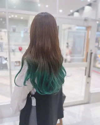 ロング カラー ヘアアレンジ 裾カラー/Aya🥀のヘアスタイル