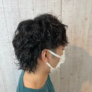 パーマ メンズ 朝比奈 優之介のヘアスタイル