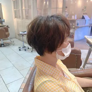 ショート パーマ 森 早希絵のヘアスタイル