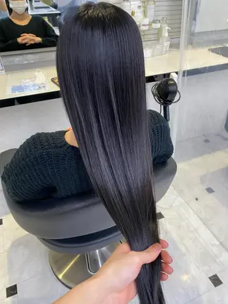 ロング カラー ヘアアレンジ ダブルカラー 韓国ヘアKYONのヘアスタイル