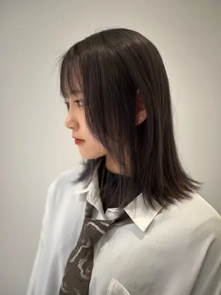 セミロング カラー Agu hair sora 飯田所属・米山 大空のヘアスタイル