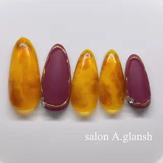 ネイル salon A.glansh所属・肌質改善salon♪ 効果がわかる♪南森町のネイルデザイン