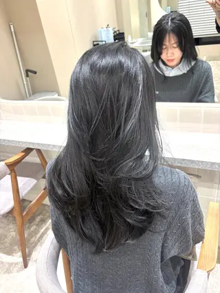 ロング コトネ🫧 韓国風レイヤーカットのヘアスタイル