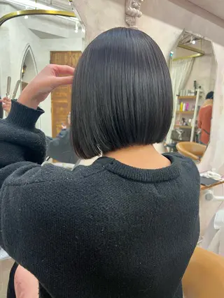 ショート 縮毛矯正/ブリーチ なしダブルカラー輝希のヘアスタイル