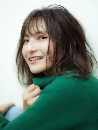 ミディアム パーマ YUKO/ 似合わせ韓国風パーマのヘアスタイル